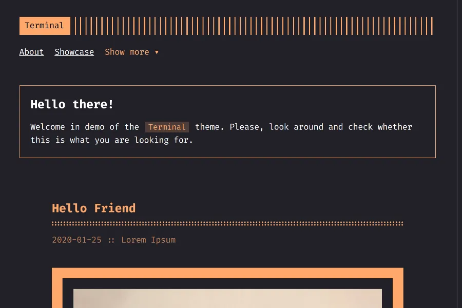 terminal hugo theme