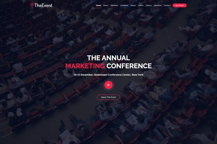 TheEvent - Free Event and Conference Website Template