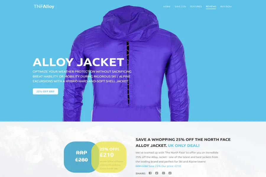 tnf allo free bootstrap ecommerce template