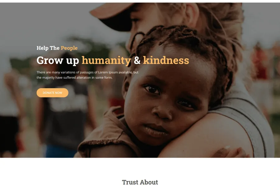 Trust - Child Care & Orphan NGO Website Template