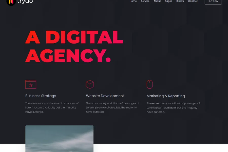 trydo trending portfolio theme