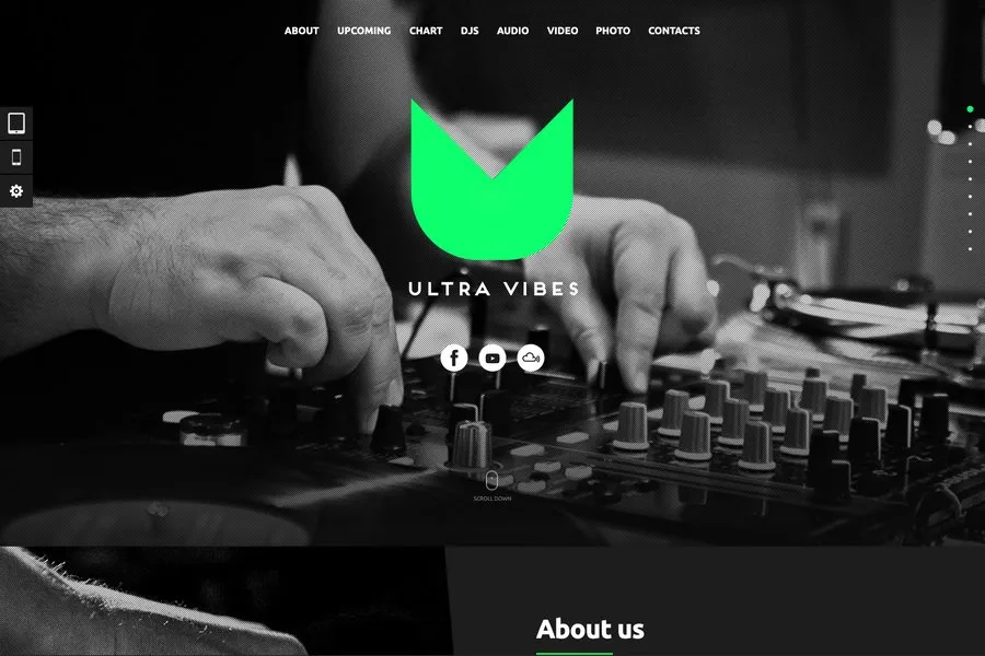 ultra vibes dj producer podcast muse template