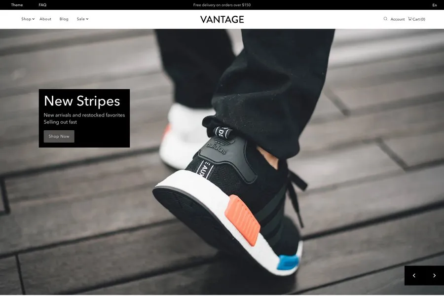 vantage premium quality shopify ecommerce website theme