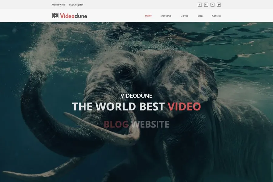 videodune html podcast website theme