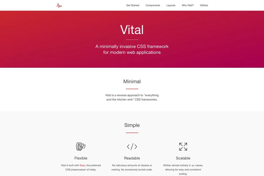 Vital-css-alternative-bootstrap-frameworks