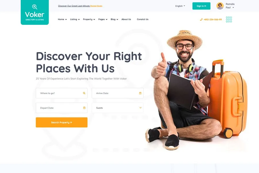 voker travel website template