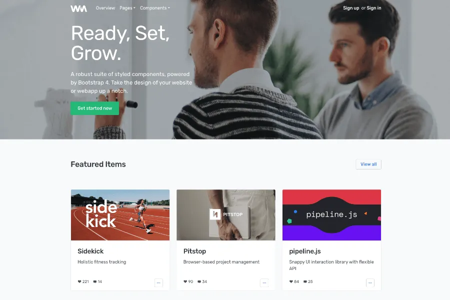 bootstrap landing page themes