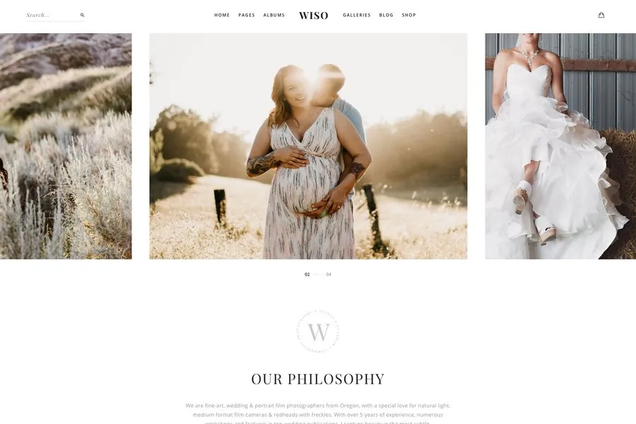 Photographer Portfolio Website Template -Wiso