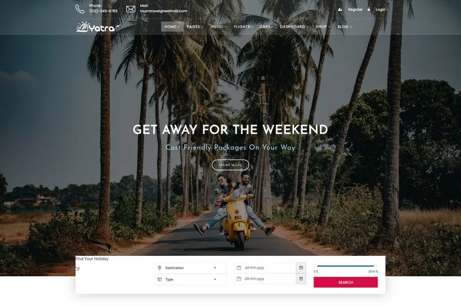 yatra travel agency html template